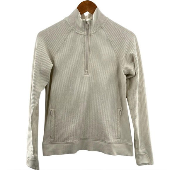 lululemon athletica Other - Lululemon Men’s Beige Textured Waffle Pullover Quarter Zip Sweater size small